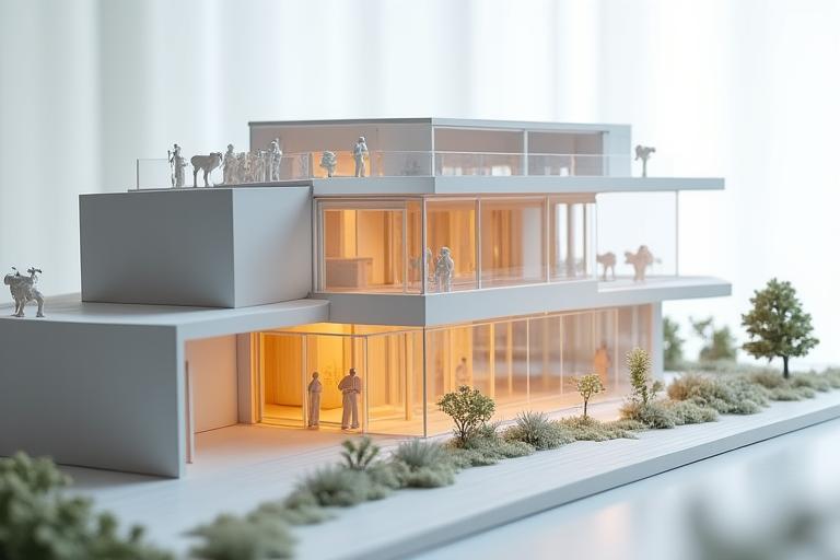 Maqueta arquitectónica detallada IberLoom Models Barcelona