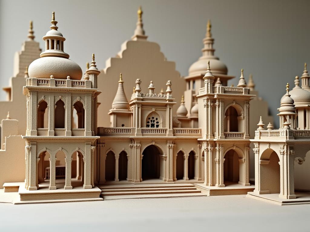 Maqueta de patrimonio histórico para restauración